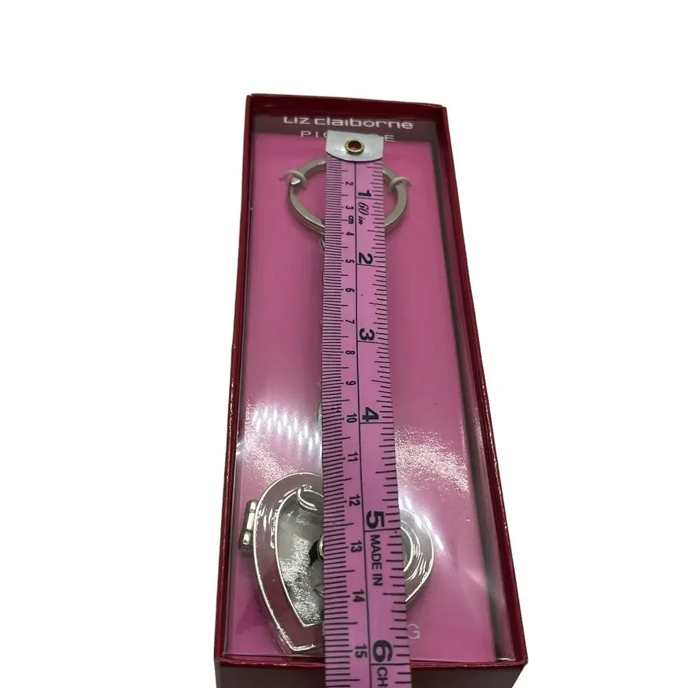 Liz Claiborne Keychain Picture This Heart Photo Locket Initial R Unisex Women